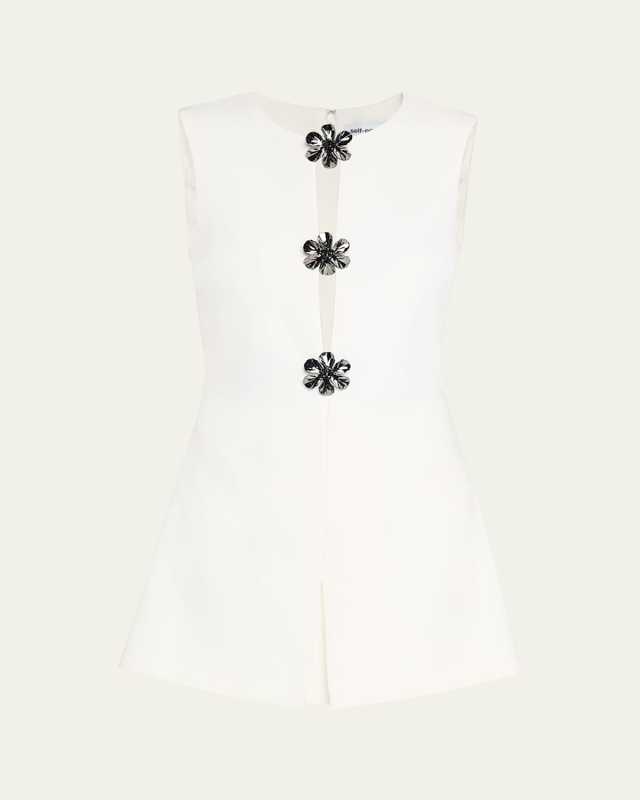Embellished Crepe Playsuit